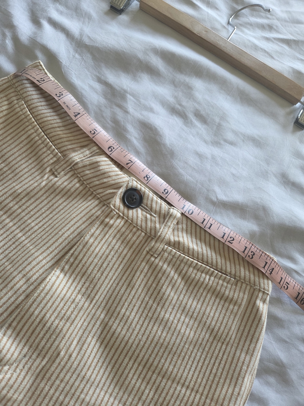 ROLLA'S | Old Mate Cream Pinstripe Cropped Wide-Leg Pants - Picture 7 of 11